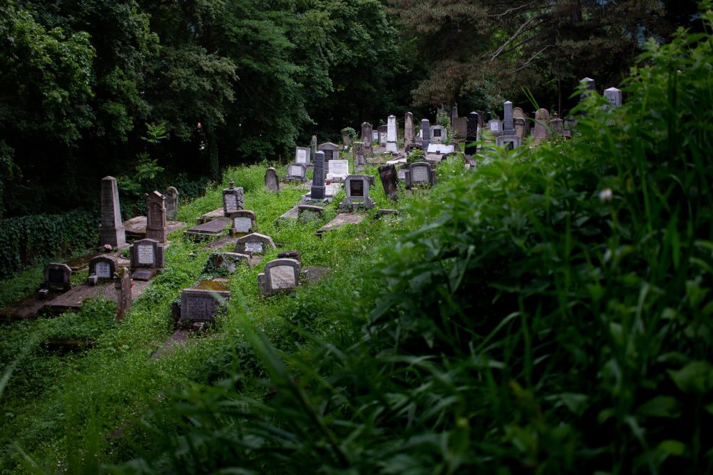 Tumbas en un cementerio en Sighisoara Transilvania Rumania